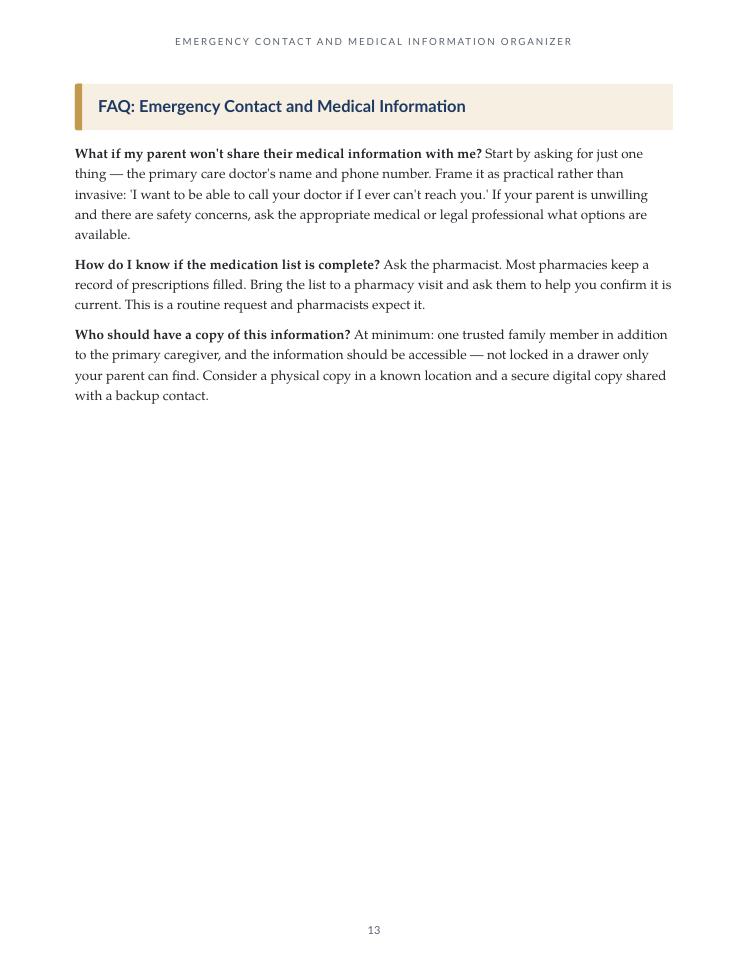 Emergency Family Planning — Page 13