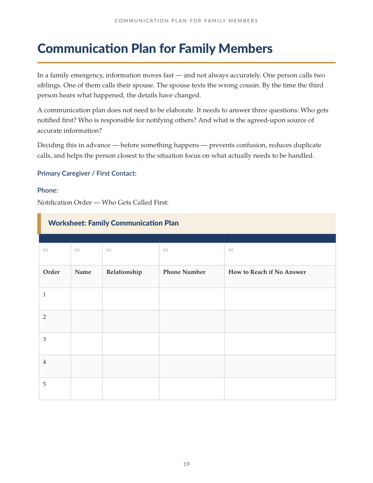 Emergency Family Planning — Page 19