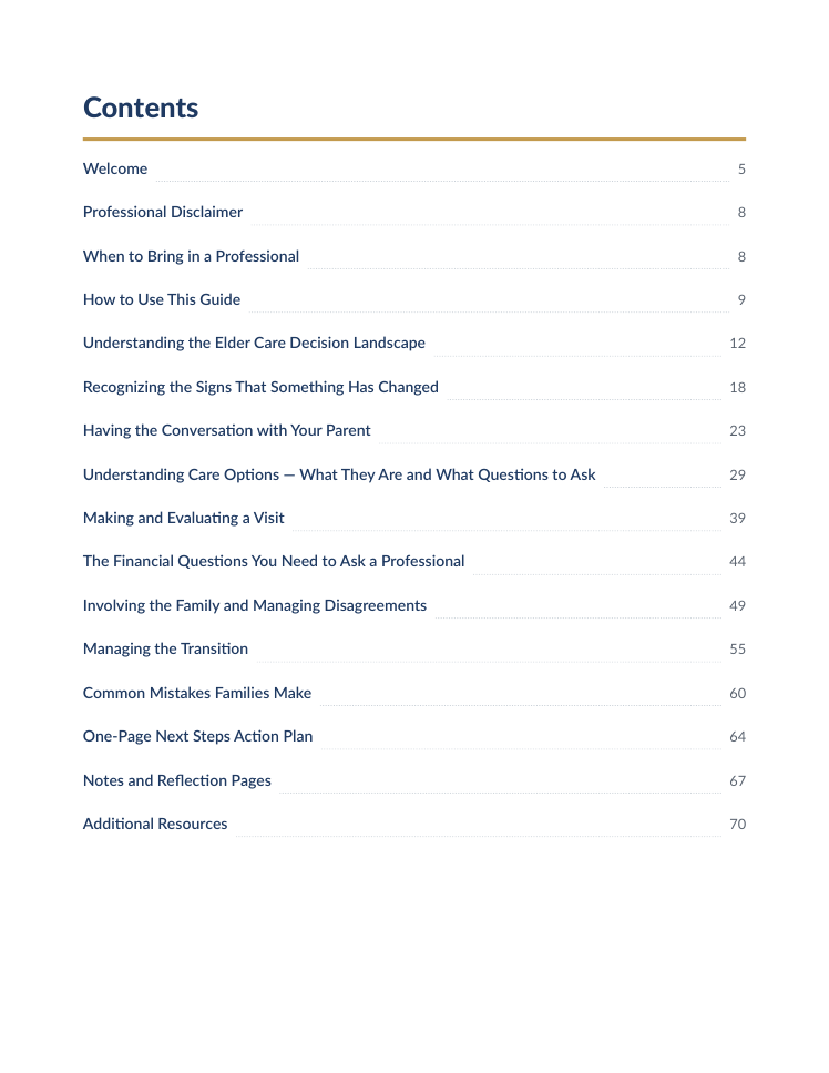 Elder Care Decisions — Page 4