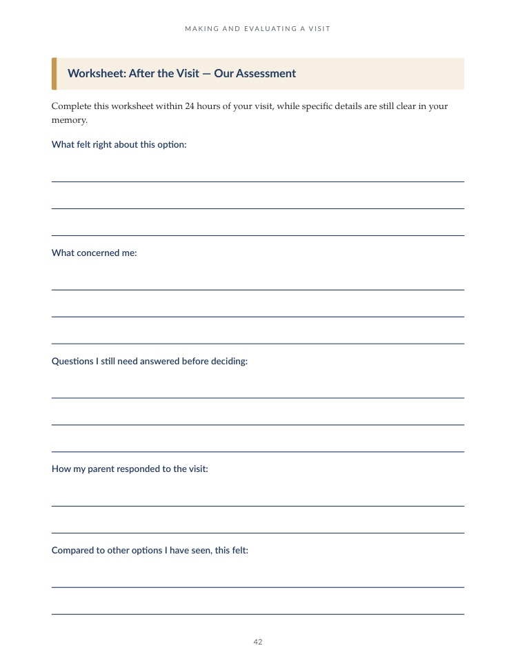 Elder Care Decisions — Page 42